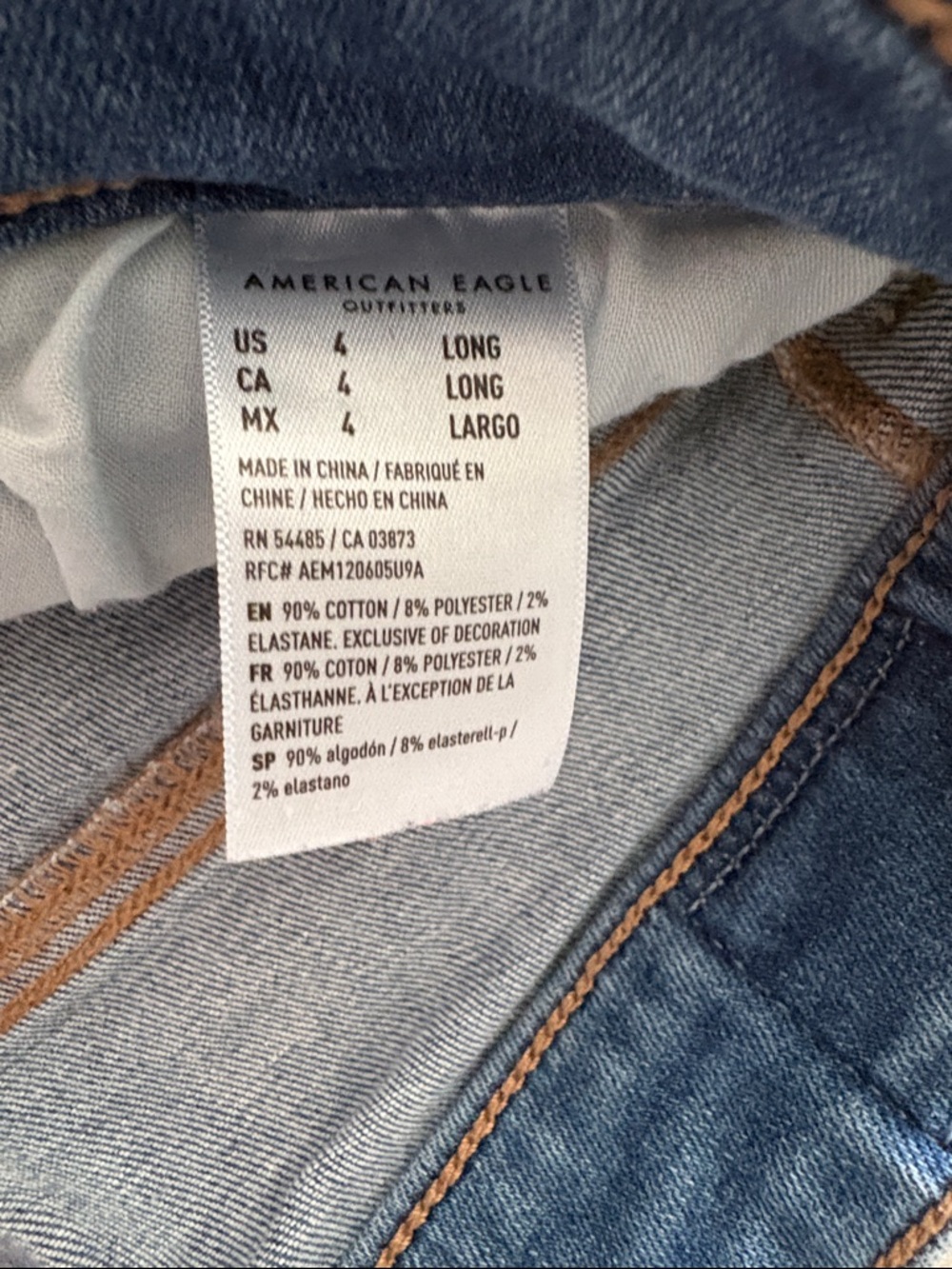 American Eagle Light Blue Stretch Jeans - Picture 4 of 6